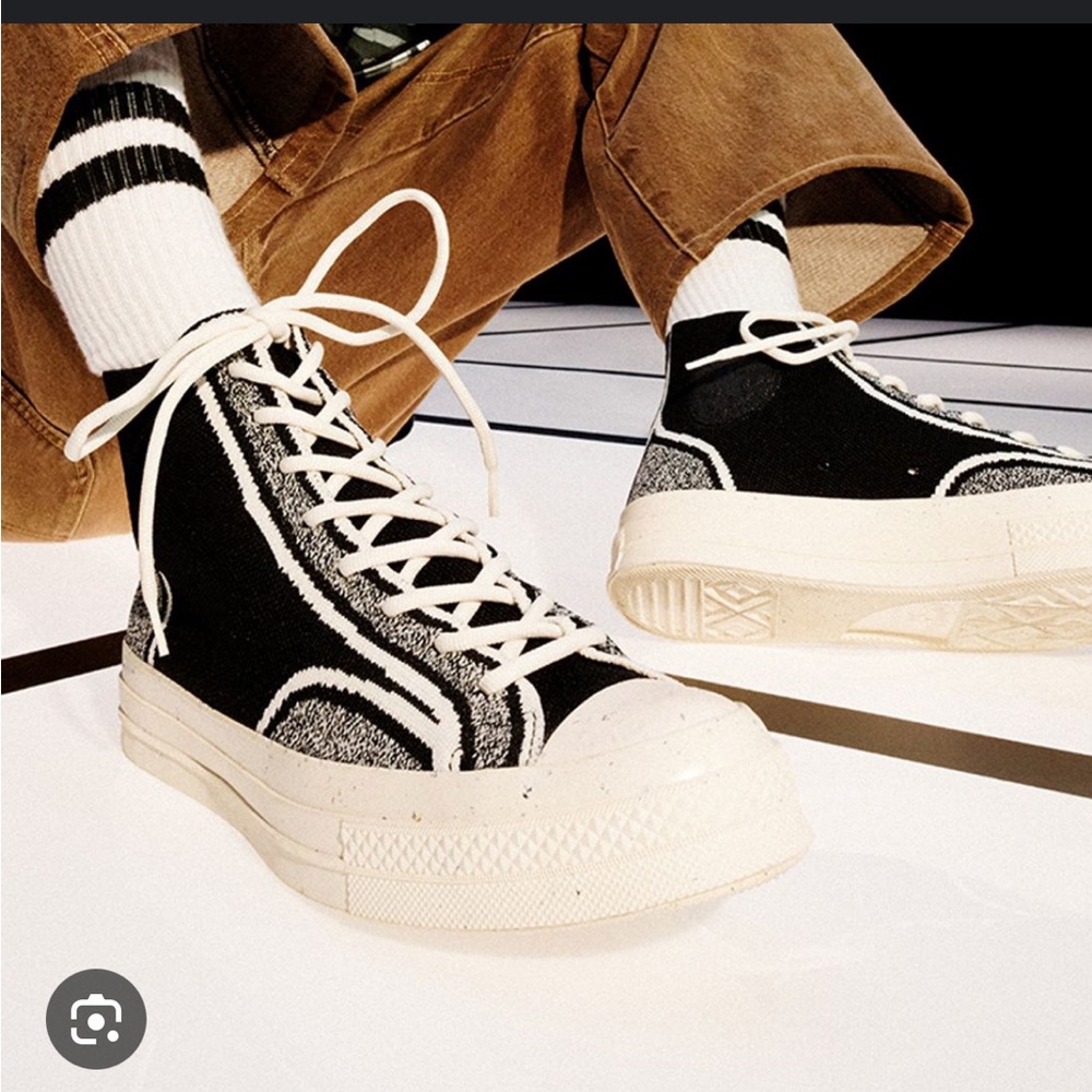 Converse Chuck Taylors. “Black Egret” mens 6, womens 8